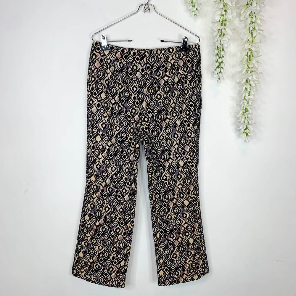 FREE PEOPLE brocade straight leg pants gold metallic whimsigoth regency 2859